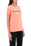 Balmain t-shirt with flocked print and gold-tone buttons