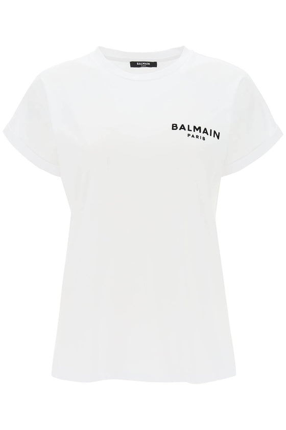 Balmain t-shirt with flocked logo print