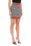 Balmain mini skirt in monogram knit