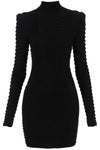 Balmain turtleneck mini dress in texturized knit
