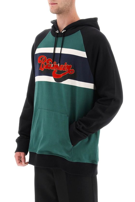 Balmain hoodie with 70's flocked print