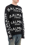 Balmain cotton pullover with all-over logo