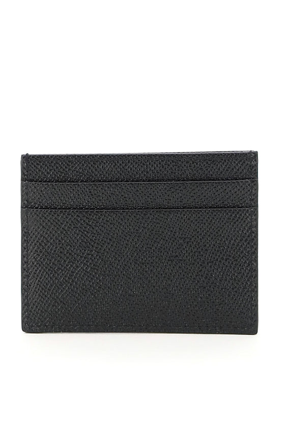 Dolce & gabbana leather card holder with logo plaque