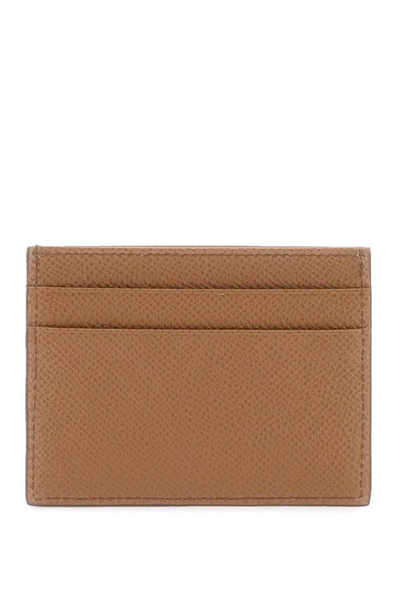 Dolce & gabbana leather card holder with logo plaque