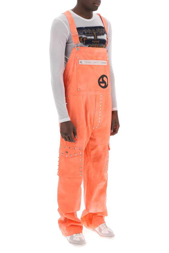 Acne studios cotton overalls with studs