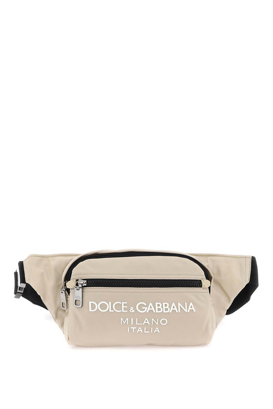 Dolce & gabbana nylon beltpack bag with logo