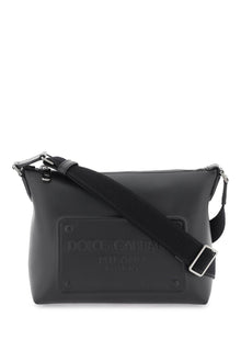  Dolce & gabbana leather crossbody bag with debossed logo
