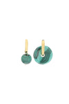 Timeless pearly malachite earrings