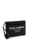 Dolce & gabbana nylon pouch with rubberized logo