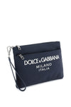 Dolce & gabbana nylon pouch with rubberized logo
