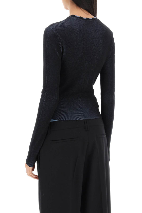 Dion lee two-tone lace-up cardigan