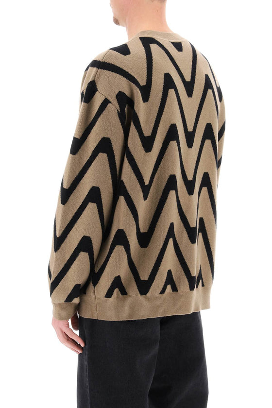 Closed geometric jacquad sweater