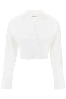  Closed crossed cropped shirt with