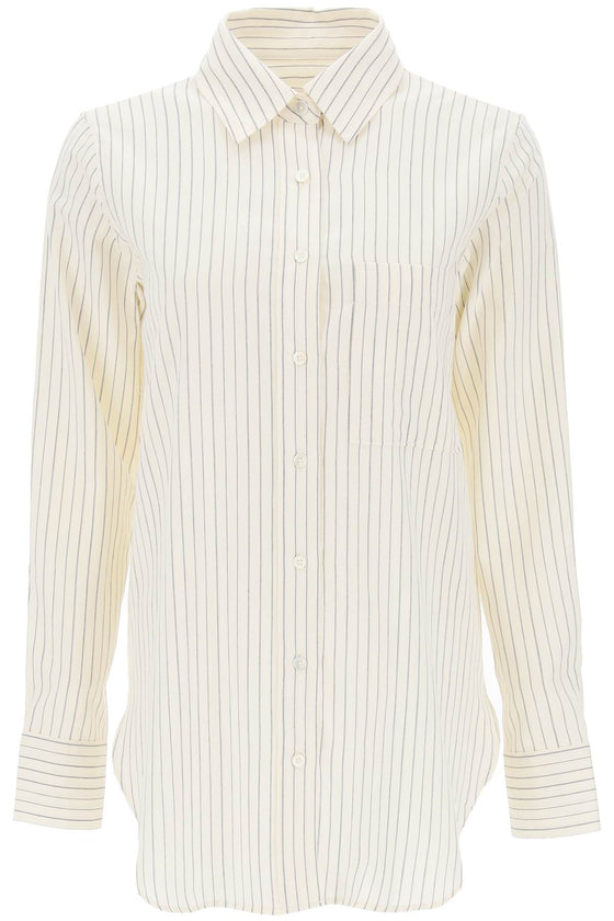 Closed striped cotton-wool shirt