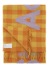 Acne studios check logo scarf