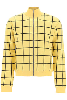 Marni zip-up cardigan with check motif