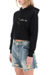Balmain cropped hoodie with logo embroidery