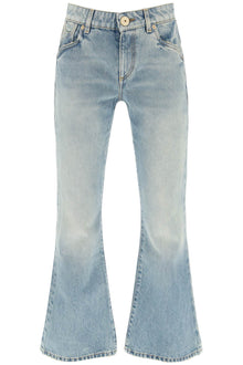  Balmain western-style crop bootcut jeans