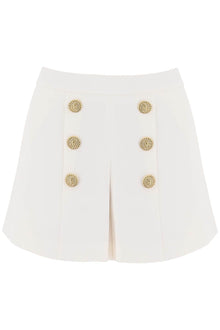  Balmain crepe shorts with embossed buttons