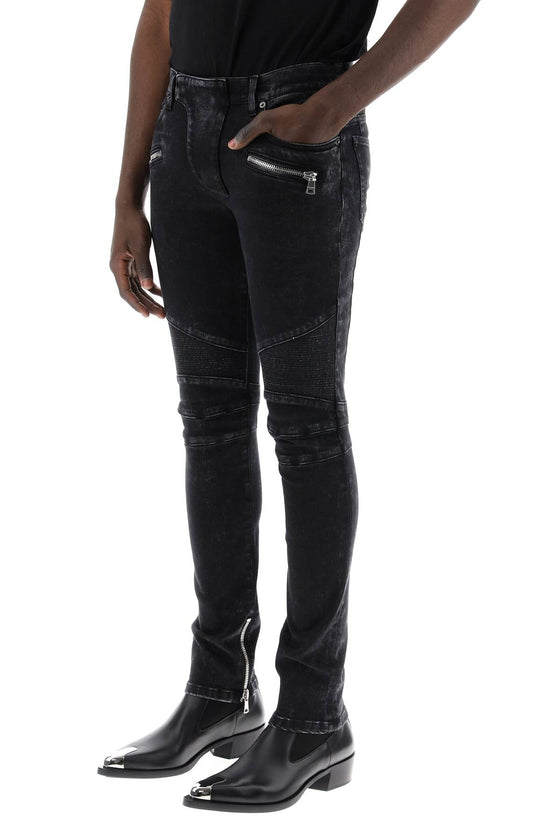 Balmain slim biker style jeans