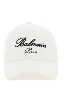  Balmain embroidered logo baseball cap