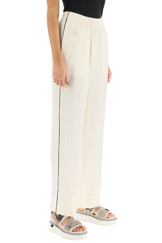 See by chloe piped satin pants
