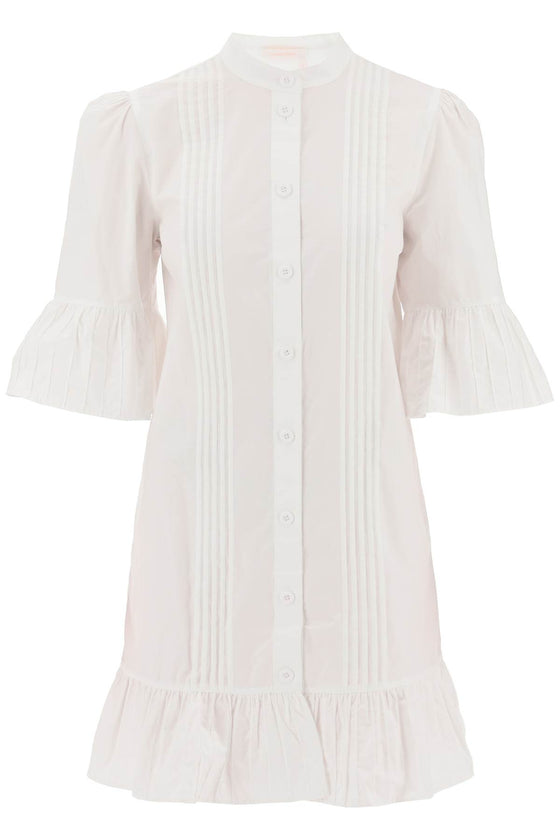 See by chloe bell sleeve shirt dress in organic cotton