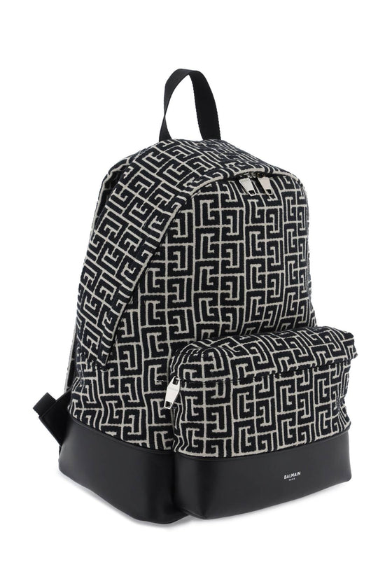 Balmain jacquard backpack with monogram