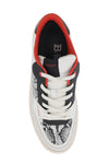 Balmain b-court flip sneakers in python-effect leather