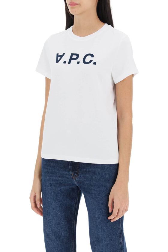 A.p.c. flocked logo t-shirt
