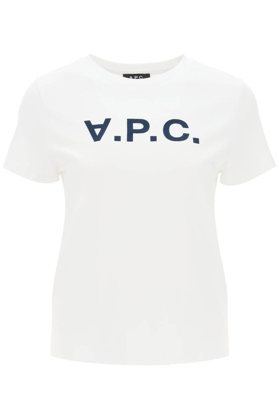 A.p.c. flocked logo t-shirt