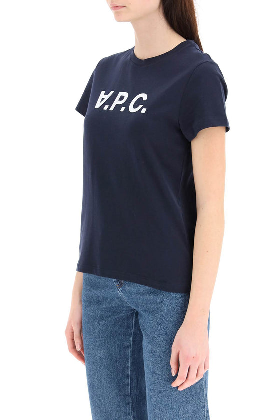 A.p.c. t-shirt with flocked vpc logo