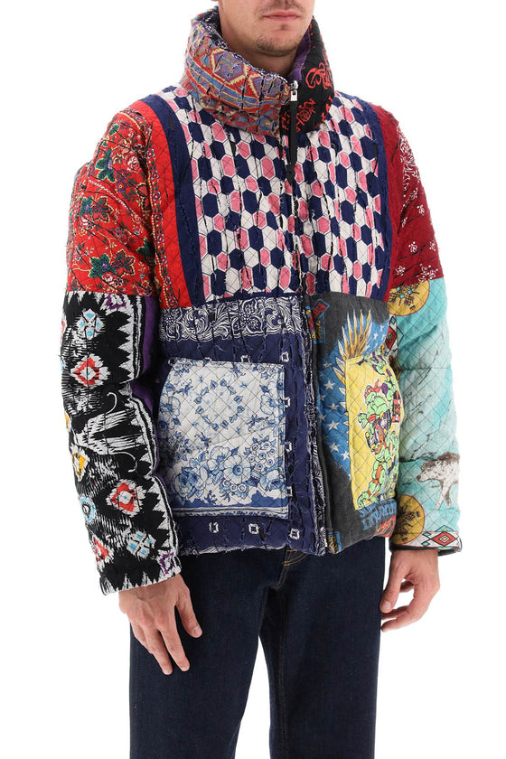 Children of the discordance reversible patchwork down jacket