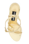 Dolce & gabbana laminated leather sandals with charm