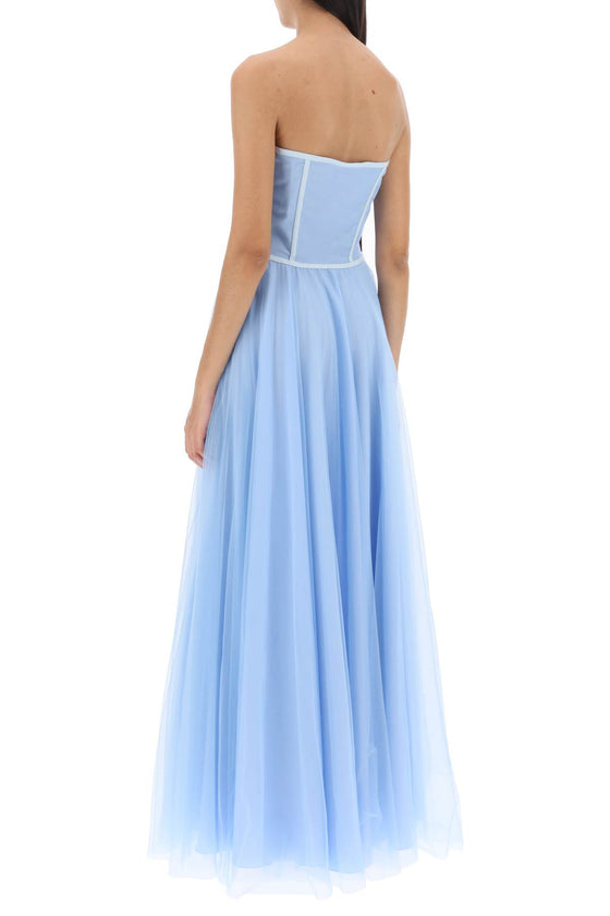 1913 dresscode maxi tulle bustier gown