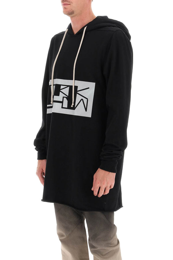 Drkshdw maxi hoodie with logo print