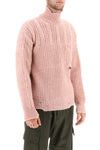 Marni funnel-neck sweater in destroyed-effect wool