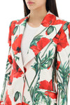Dolce & gabbana poppy print shantung turlington jacket