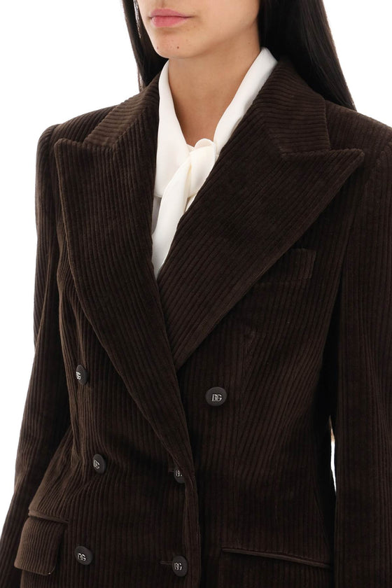 Dolce & gabbana double-breasted corduroy jacket
