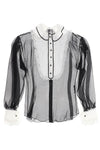 Dolce & gabbana chiffon blouse with plastr