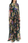 Dolce & gabbana chiffon maxi dress with garden print
