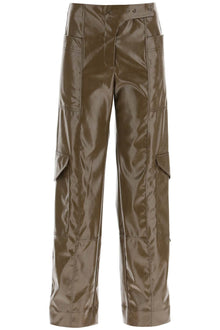  Ganni faux leather cargo pants