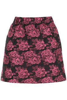  Ganni mini skirt in floral jacquard