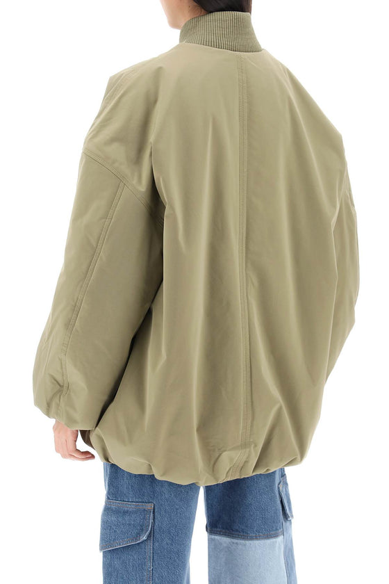 Ganni oversized midi bomber jacket