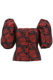  Ganni blouse in floral jacquard