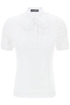 Dolce & gabbana polo shirt with harness and lace trimm