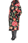 Dolce & gabbana rose print long puffer jacket