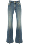Alessandra rich flared jeans with crystal rose