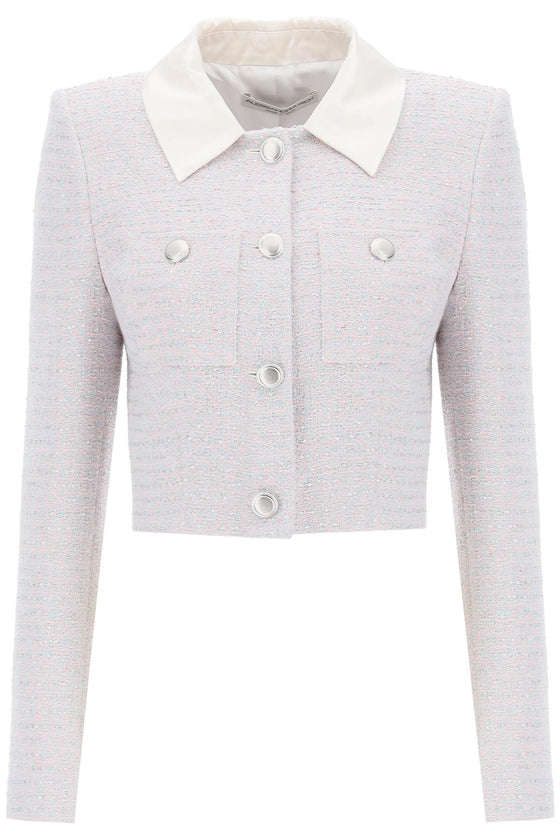 Alessandra rich cropped jacket in tweed boucle'