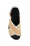 Marni leather and raffia fussbett sandals